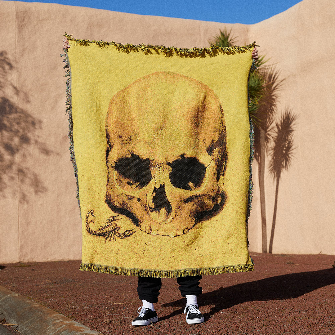 CD Scorpio Skull Woven Blanket