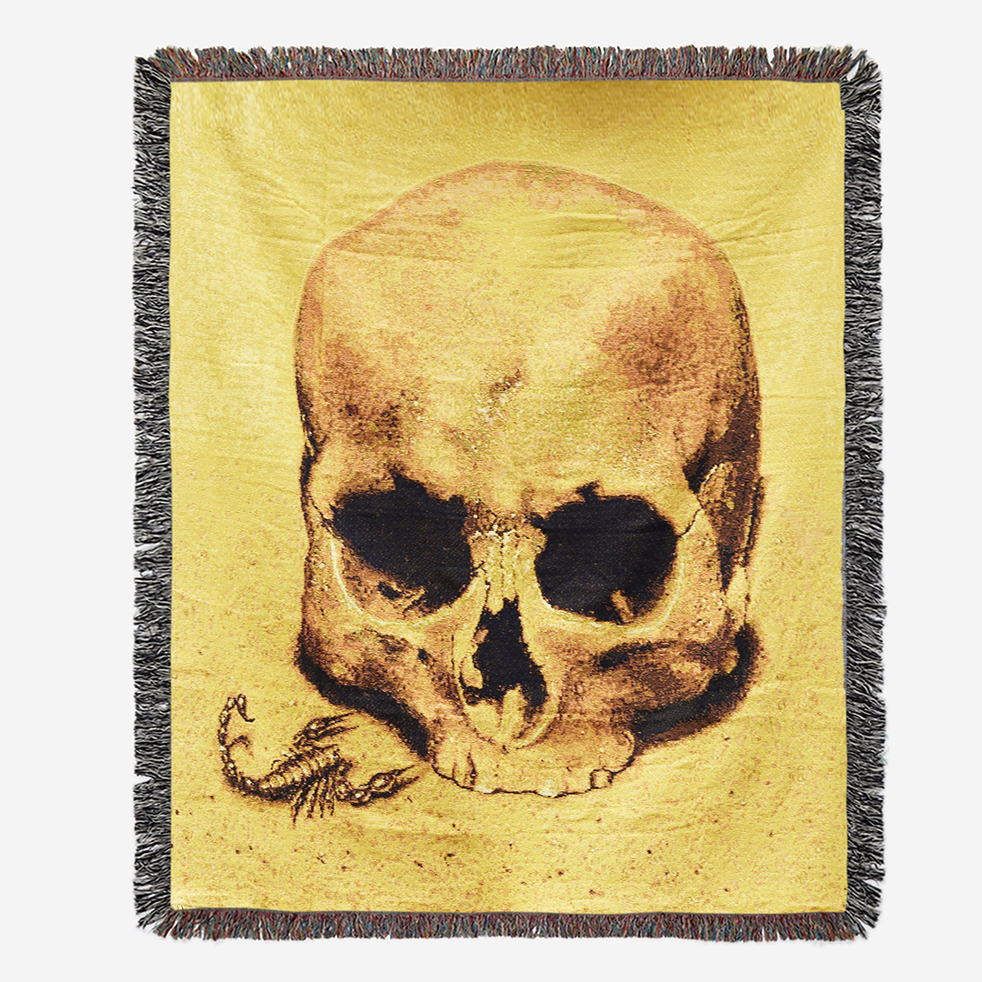 CD Scorpio Skull Woven Blanket