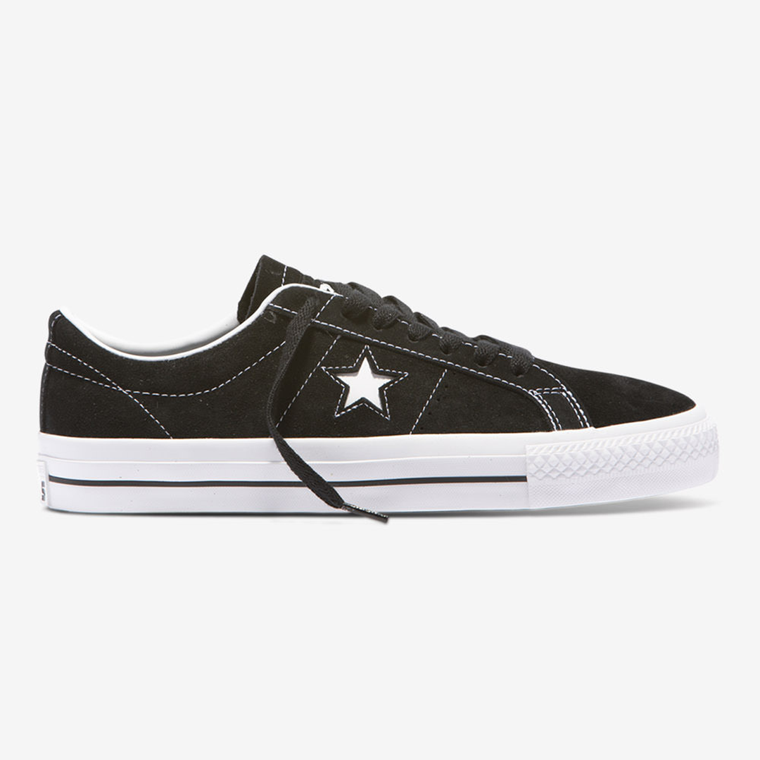 Converse One Star Pro Suede Black + White