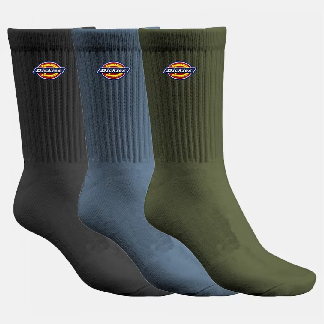 Dickies H.S Rockwood Socks Charcoal + Rinsed Moss + Steel Blue