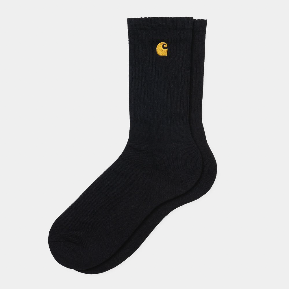 Carhartt WIP Chase Socks Black + Gold