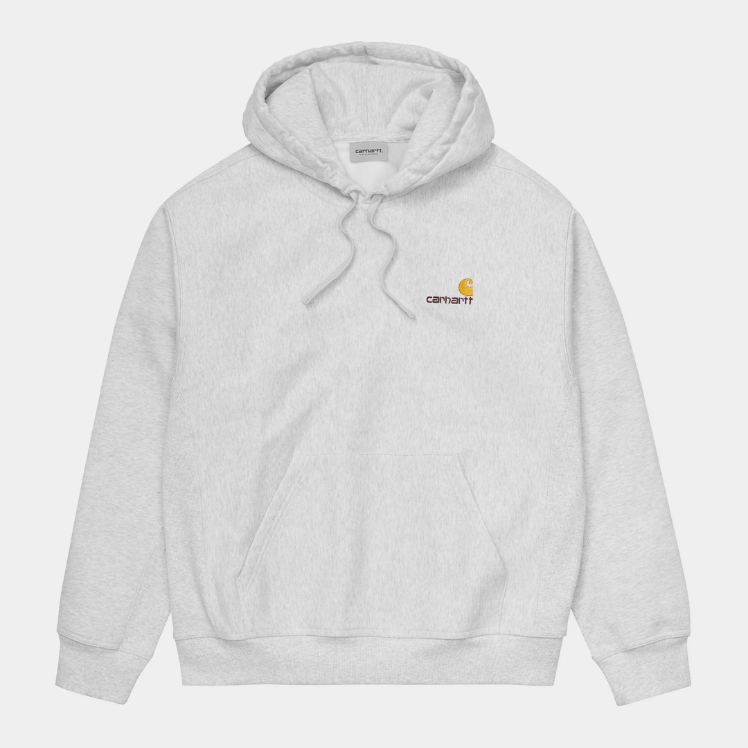 Carhartt WIP Hooded American Script Sweat Ash Heather