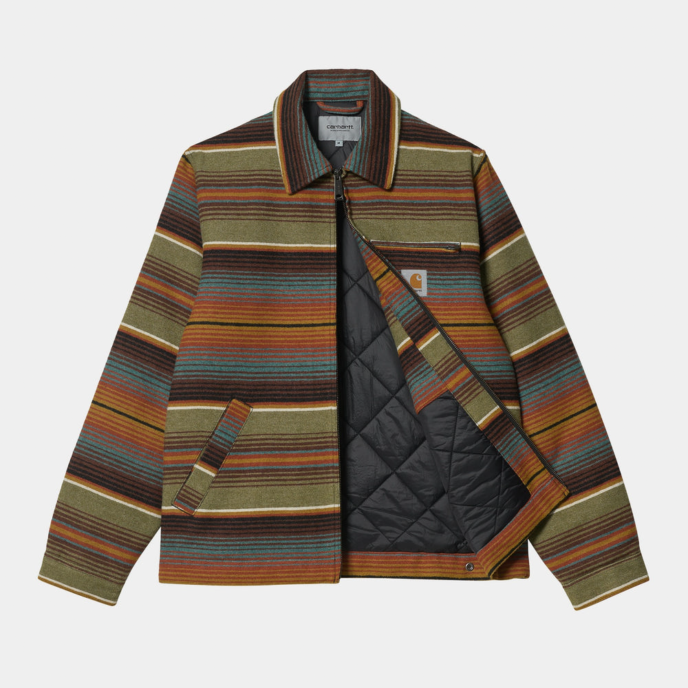 Carhartt WIP Detroit Tuscon Jacket Tuscon Stripe + Dollar Green