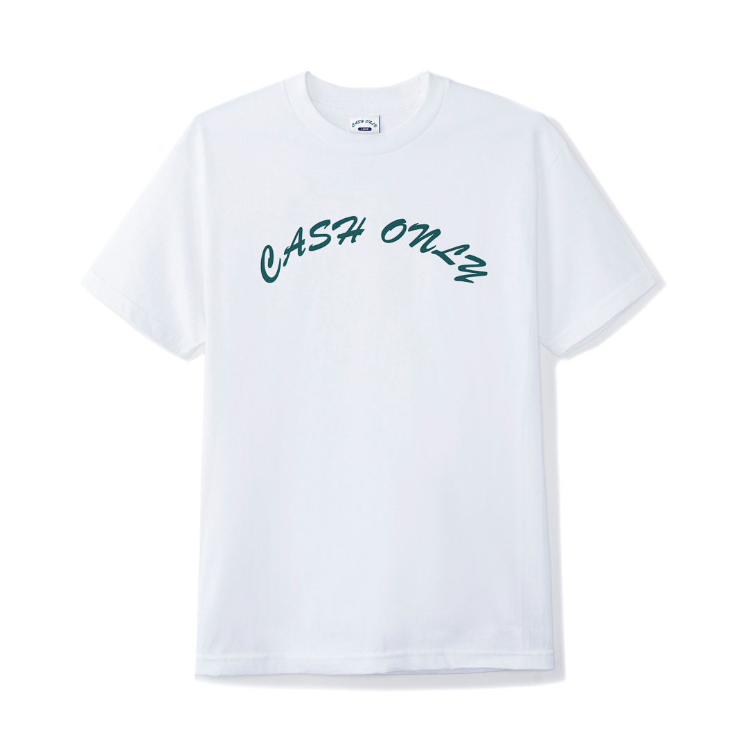 Cash Only Logo Tee White
