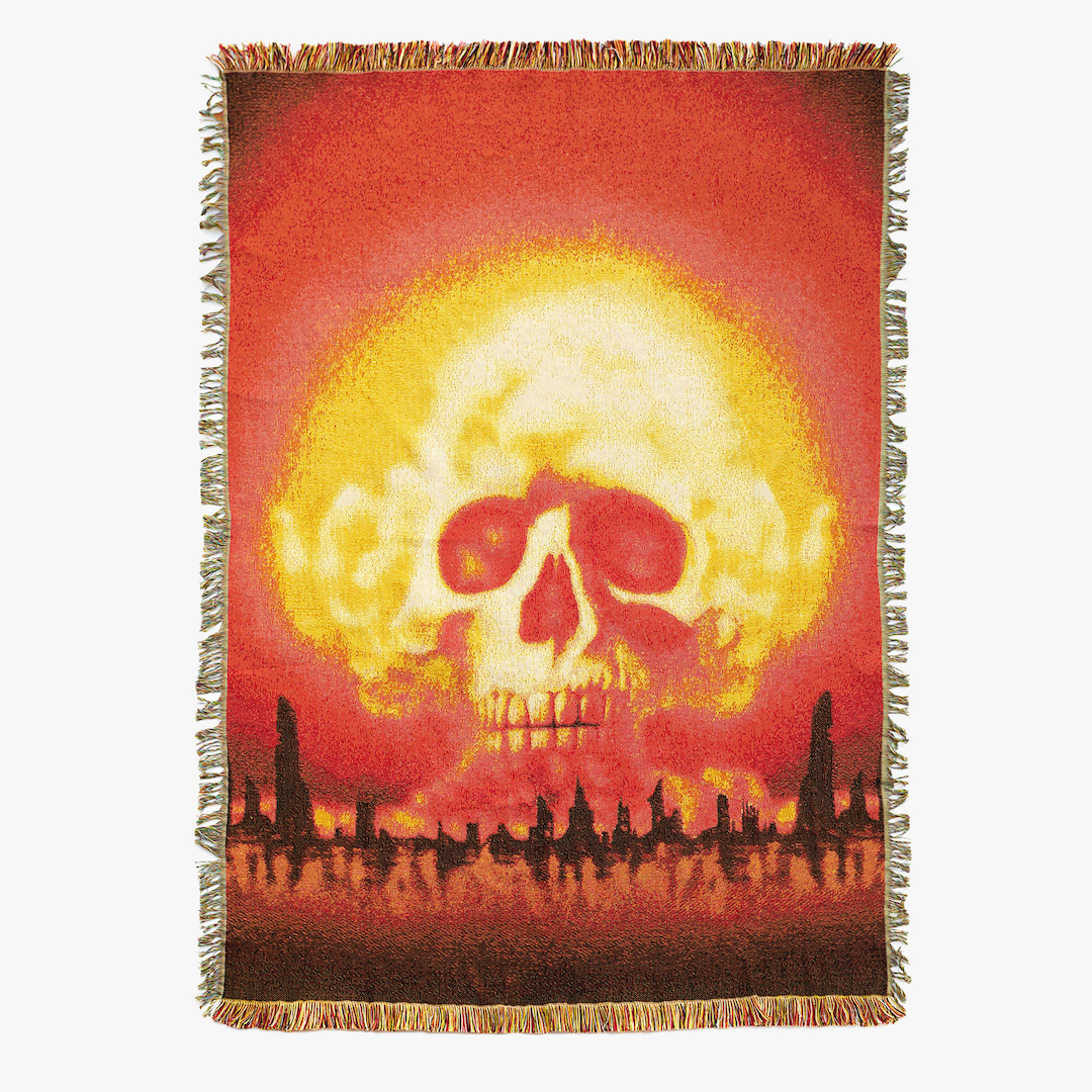 Crawling Death Nuclear Skull Woven Blanket