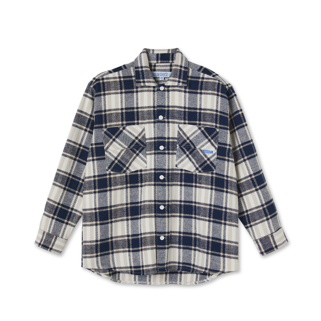 Polar Skate Co. Big Boy Flannel Shirt Navy