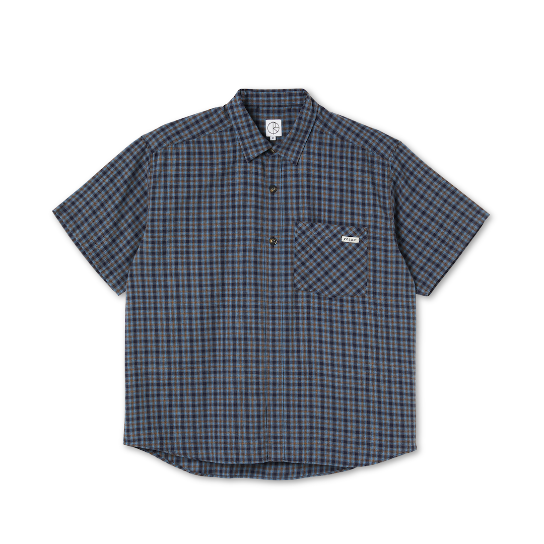 Polar Skate Co. Mitchell Flannel Shirt Blue + Brown