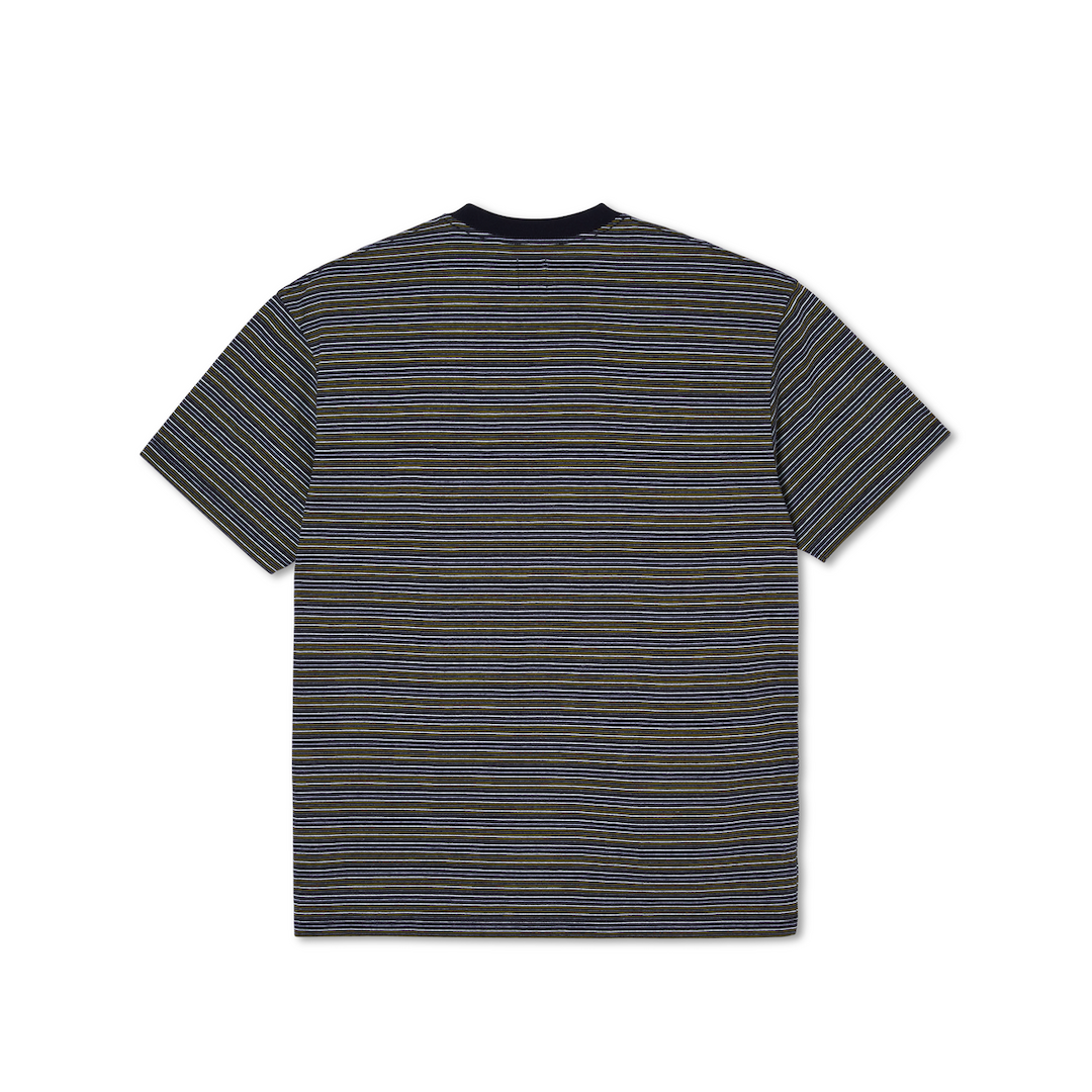 Polar Skate Co. Stripe Pocket Tee Black + Green
