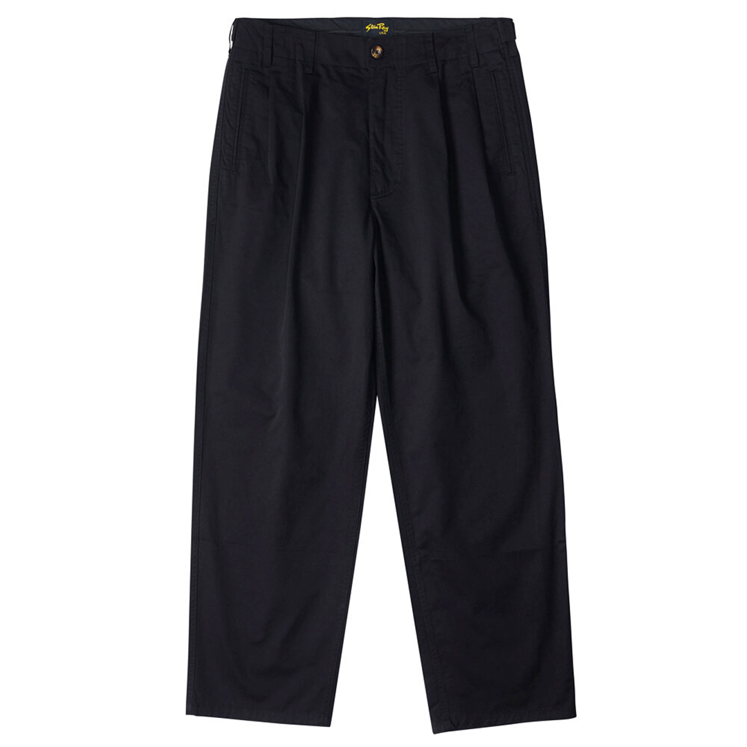Stan Ray Men's Pleated Pant Black Twill