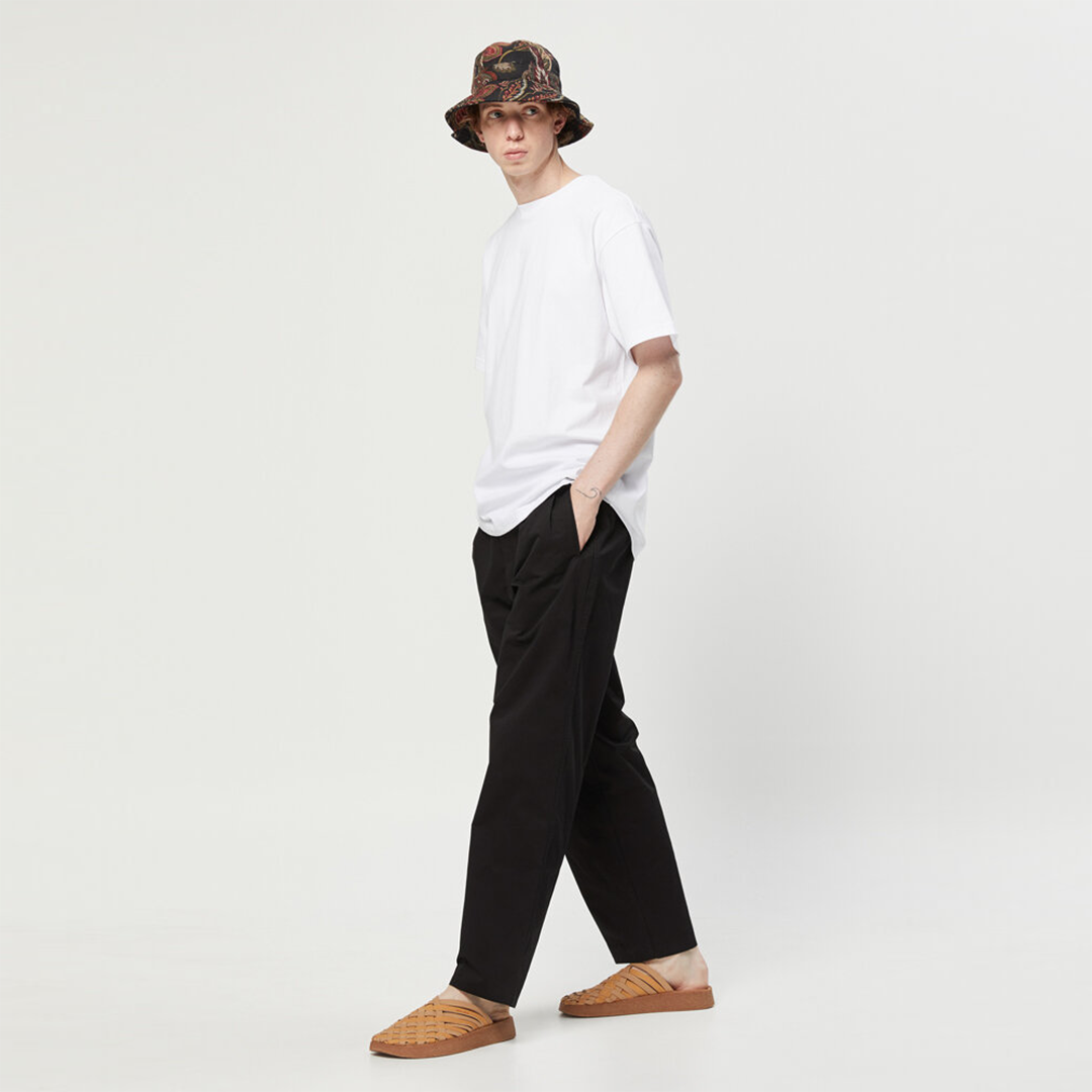 Topshop tailored relaxed Dad pleated pants in black | ASOS