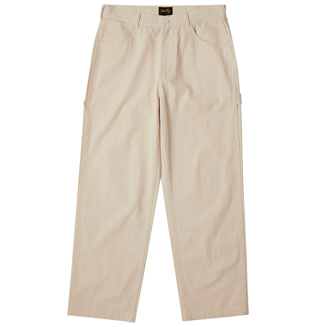 Stan Ray Wide Leg Painter Pant Natural Herringbone