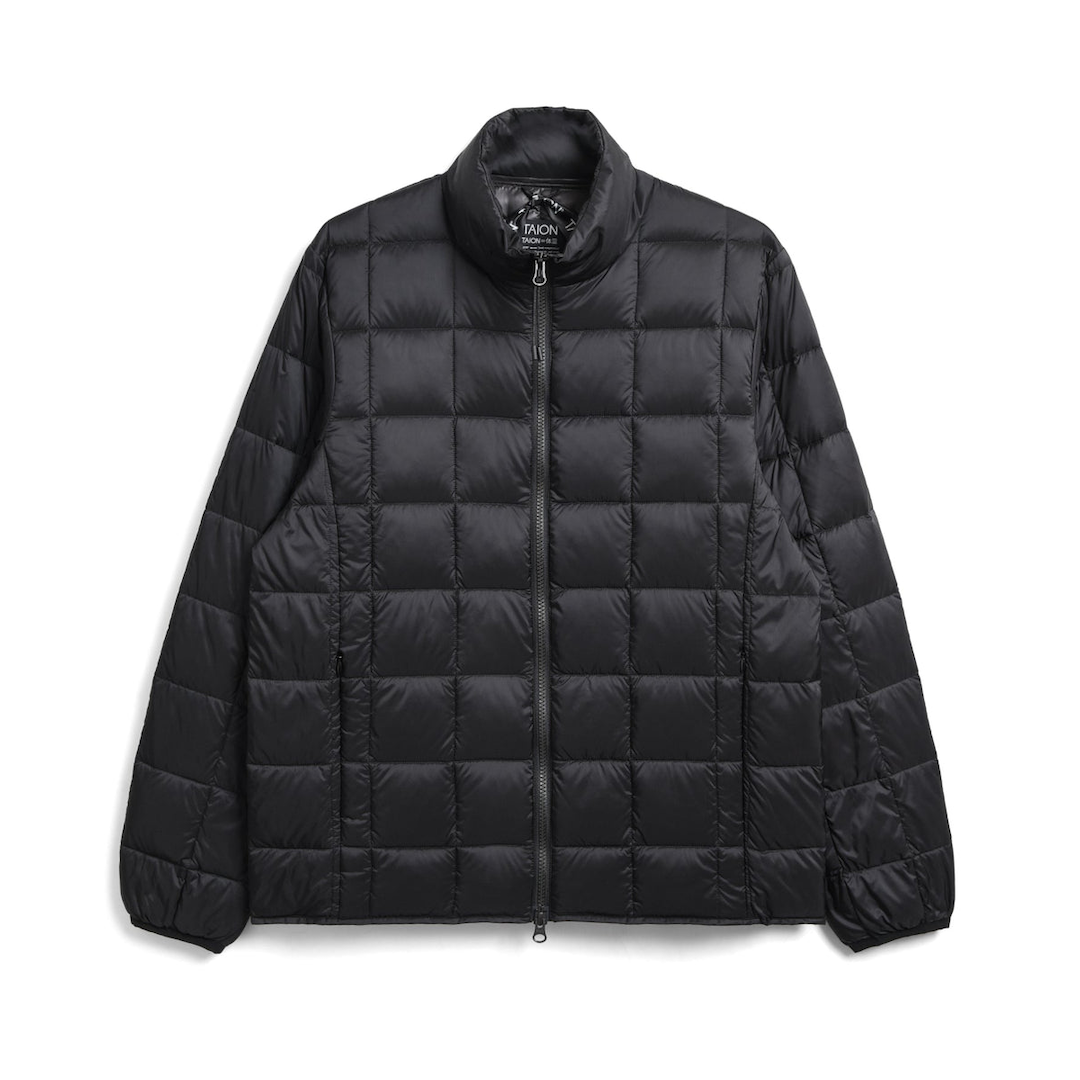 Taion High Neck Zip Down Jacket Black