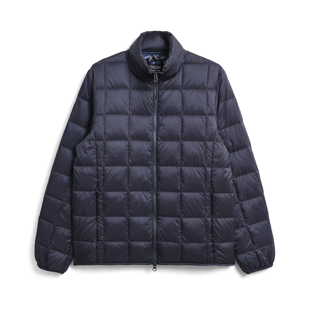 Taion High Neck Zip Down Jacket Navy