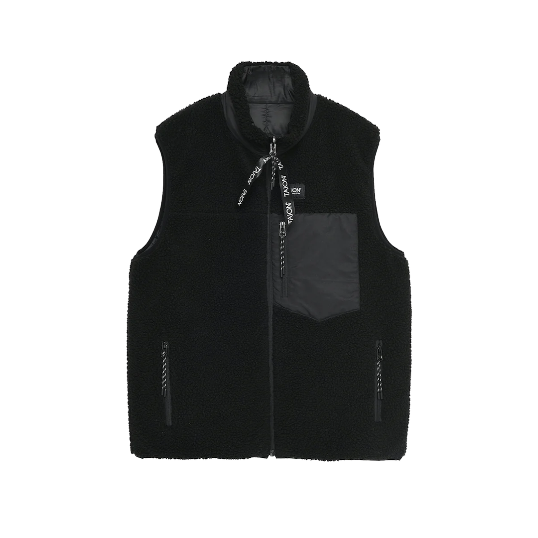 Taion Down x Boa Reversible Vest Black + Black