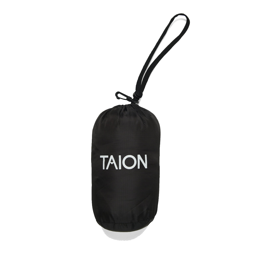 Taion High Neck Zip Inner Down Puffer Vest Black