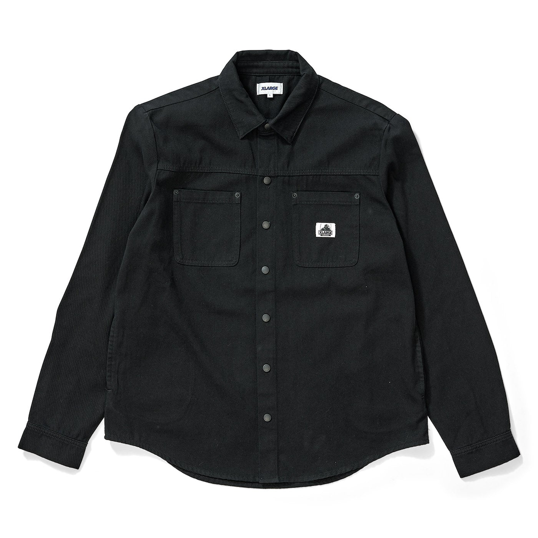 Xlarge Heavy Canvas Long Sleeve Work Shirt Black